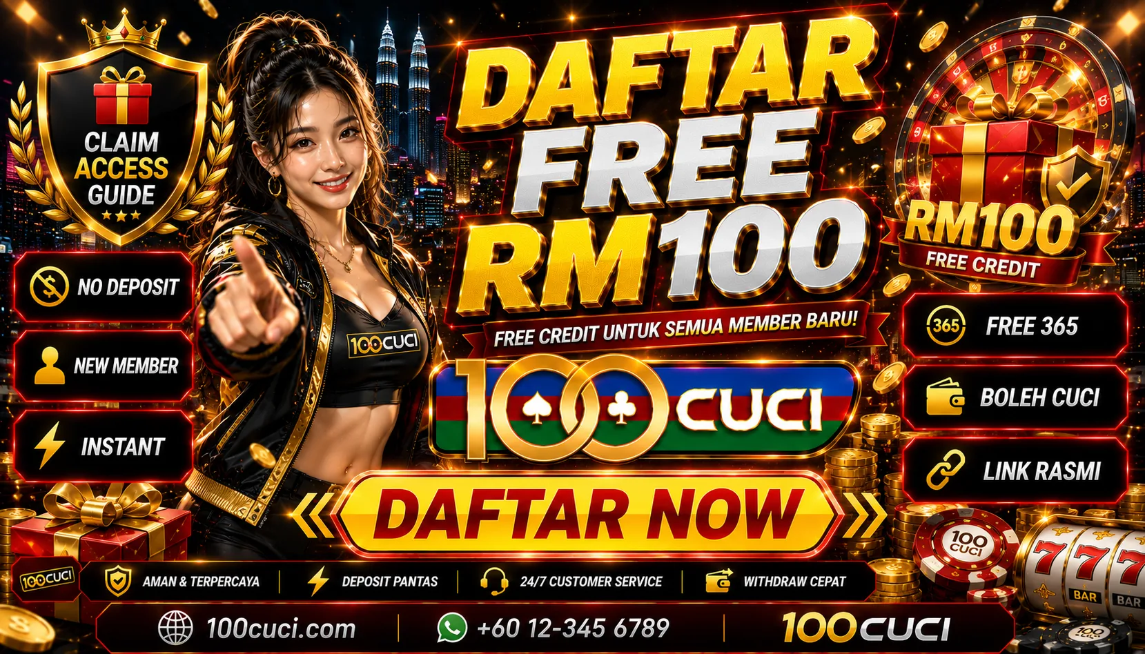 Register a 100cuci account and start playing on mobile